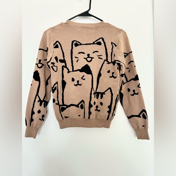 Lizette collection LC cat print sweater size small - Picture 8 of 9